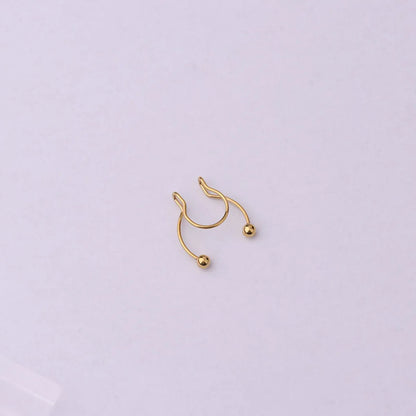 Geometric Metal Plating Nose Ring