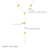 Wholesale Jewelry Fashion Star Tassel Stainless Steel O Word Chain Yshaped Necklace With Electroplating