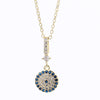 Wholesale Jewelry Fashionable Cute Devil's Eye Geometric Copper Ochain Pendant Necklace For Women Electroplated
