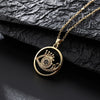 Wholesale Jewelry Fashionable Cute Devil's Eye Geometric Copper Ochain Pendant Necklace For Women Electroplated