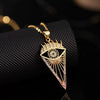 Wholesale Jewelry Fashionable Cute Devil's Eye Geometric Copper Ochain Pendant Necklace For Women Electroplated