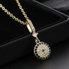 Wholesale Jewelry Fashionable Cute Devil's Eye Geometric Copper Ochain Pendant Necklace For Women Electroplated