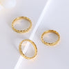 Wholesale Jewelry Fashionable Ring Titanium Steel 18K Gold Plated Rhombus Geometric Electroplated