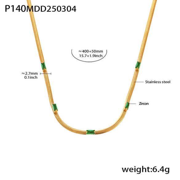 Wholesale Jewelry Ferris Wheel Devil's Eye Zircon Titanium Steel 18K Gold Plated Necklace Ring For Women