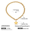 Wholesale Jewelry Five Pointed Star Titanium Steel And Stainless Steel Ring Necklace Earrings With Electroplating