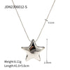 Wholesale Jewelry Five Pointed Star Titanium Steel And Stainless Steel Ring Necklace Earrings With Electroplating
