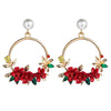 Wholesale Jewelry Flower Ceramic Pearl Earrings Nihaojewelry