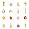 Wholesale Jewelry Flower Pendant Copper Electroplated 18K Gold Color