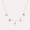 Wholesale Jewelry Flower Shape Stainless Steel Goldplated Pendant Necklace And Bracelet