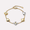 Wholesale Jewelry Flower Shape Stainless Steel Goldplated Pendant Necklace And Bracelet
