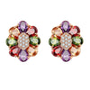 Wholesale Jewelry Flowers Pattern Environmental Protection Copper Gold Plated Earrings For Women