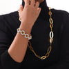 Wholesale Jewelry French Retro Elegant Light Luxury 316L Stainless Steel Chain Design Electroplating Jewelry