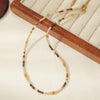 Wholesale Jewelry French Retro Geometric Style Copper Egg Yolk Crystal Stainless Steel Manual Design Clavicle Chain