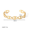 Wholesale Jewelry French Retro Love Opening Stainless Steel Bracelet Electroplated