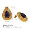 Wholesale Jewelry French Retro Maillard Autumn And Winter Tiger Eye Stone 316L Stainless Steel Necklace Electroplating For Women