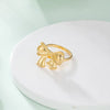 Wholesale Jewelry French Style Bow Knot 304 Stainless Steel 14K Gold Plated Rings