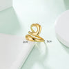 Wholesale Jewelry French Style Irregular Lines 304 Stainless Steel 14K Gold Plated Open Rings