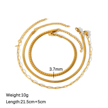 Wholesale Jewelry French Style Modern Style Solid Color 304 Stainless Steel Anklet