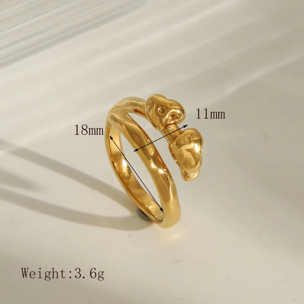 Wholesale Jewelry French Style Simple Style Commute Irregular 304 Stainless Steel 18K Gold Plated Hollow Out Open Rings