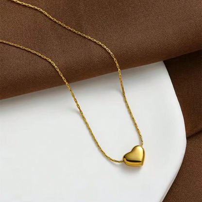 Wholesale Jewelry French Style Simple Style Heart Shape 304 Stainless Steel 18K Gold Plated Necklace