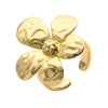 Wholesale Jewelry French Vintage Copper Flower Fivepetal Geometric Light Luxury Spiral Loop Sea Butterfly Open Finger Ring Electroplated