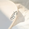 Wholesale Jewelry Fresh Diamond Leaf Branch Style Open Ring 925 Sterling Silver