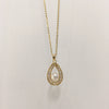 Wholesale Jewelry Freshwater Pearl Copper Pendant Dropshaped Round Minimalist Style