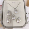 Wholesale Jewelry Freshwater Pearl Pendant 925 Silver Perfect Circle Minimalist Style