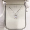 Wholesale Jewelry Freshwater Pearl Pendant 925 Silver Perfect Circle Minimalist Style