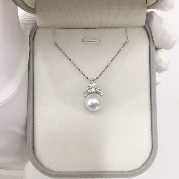 Wholesale Jewelry Freshwater Pearl Pendant 925 Silver Perfect Circle Minimalist Style