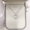 Wholesale Jewelry Freshwater Pearl Pendant 925 Silver Perfect Circle Minimalist Style