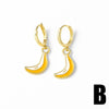 Wholesale Jewelry Fruit Cherry Copper 18K Gold Plated Earrings Unisex Simple Style