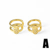 Wholesale Jewelry Fruit Cherry Insect Geometric Copper Goldplated Ear Clip Earrings
