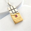 Wholesale Jewelry Fruit Food Style Geometric Donut Copper Pendant Necklace Inlaid With Colored Zircon Electroplated