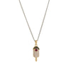 Wholesale Jewelry Fruit Food Style Geometric Donut Copper Pendant Necklace Inlaid With Colored Zircon Electroplated