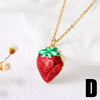 Wholesale Jewelry Fruit Pattern Copper Goldplated Cross Chain Necklace