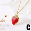 Wholesale Jewelry Fruit Pattern Copper Goldplated Cross Chain Necklace