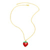 Wholesale Jewelry Fruit Pattern Copper Goldplated Cross Chain Necklace