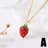 Wholesale Jewelry Fruit Pattern Copper Goldplated Cross Chain Necklace