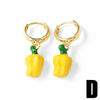 Wholesale Jewelry Fruit Shaped Copper Electroplated Geometric Earrings For Women
