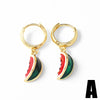 Wholesale Jewelry Fruit Shaped Copper Electroplated Geometric Earrings For Women