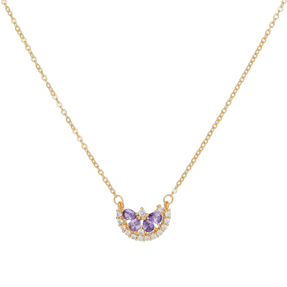 Wholesale Jewelry Fruit Shaped Pendant Necklace Copper Inlaid Zircon