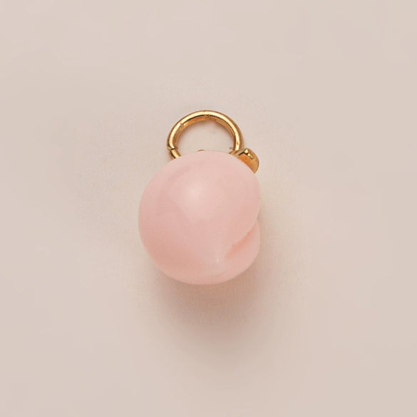 Wholesale Jewelry Fruit Style Copper And Liuli Pendant Necklace With O Word Chain For Women Electroplated