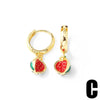 Wholesale Jewelry Fruit Style Copper Electroplated Earrings For Women