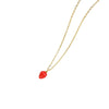 Wholesale Jewelry Fruit Style Copper Mixed Gem Inlay Watermelon Pendant Ochain Necklace For Women Electroplated