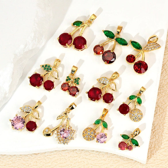 Wholesale Jewelry Fruit Style Copper Pendant Necklace With Electroplating