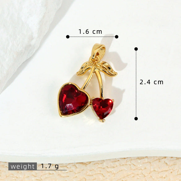 Wholesale Jewelry Fruit Style Copper Pendant Necklace With Electroplating