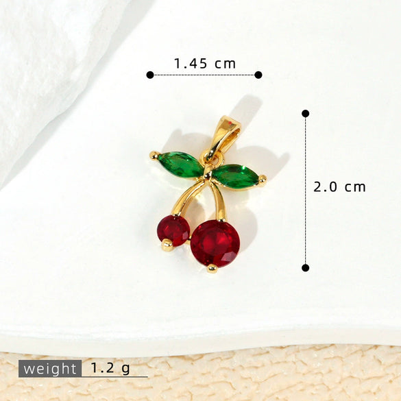 Wholesale Jewelry Fruit Style Copper Pendant Necklace With Electroplating