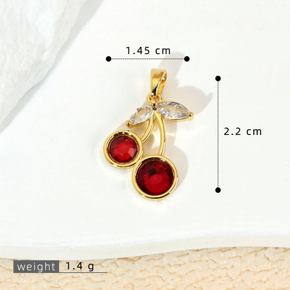 Wholesale Jewelry Fruit Style Copper Pendant Necklace With Electroplating