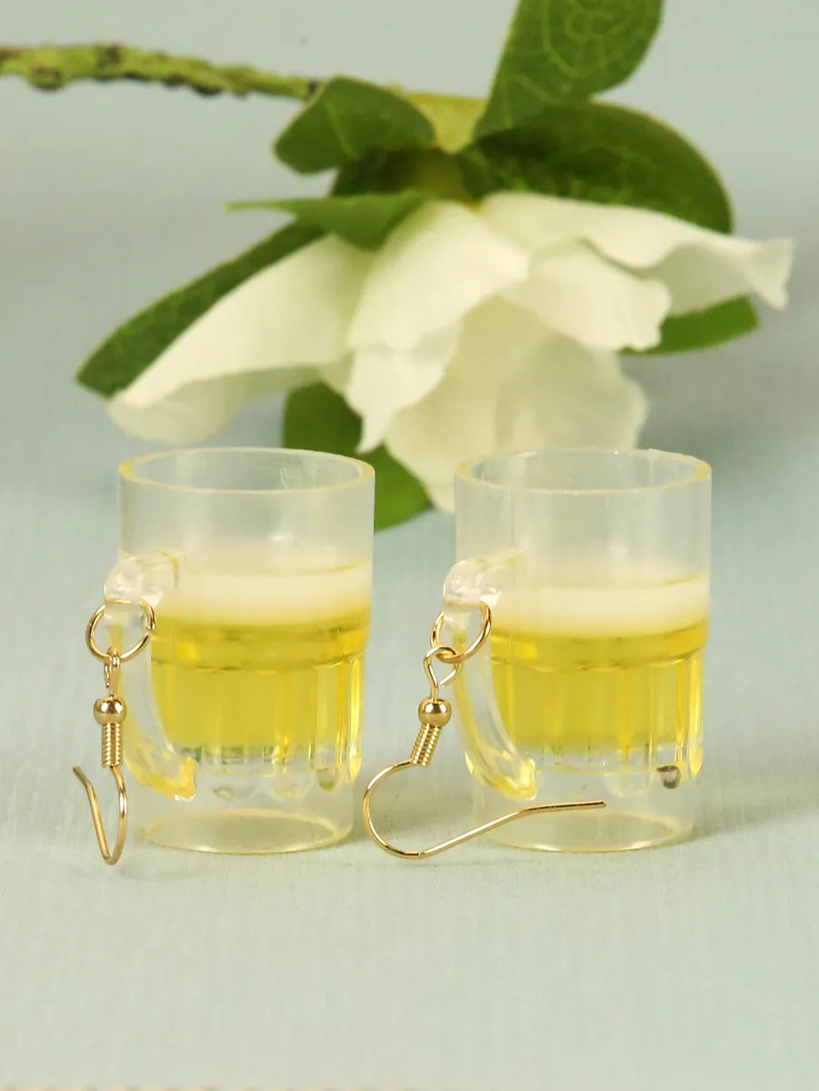 1 Pair Funny Beer Zinc Alloy Drop Earrings